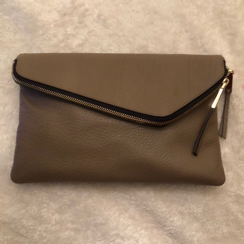 Taupe Henri Bendel Crossbody Bag/Clutch (NWOT)